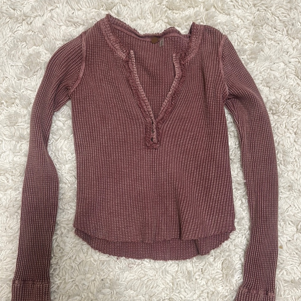 Pink Free People Sweater, Size Medium